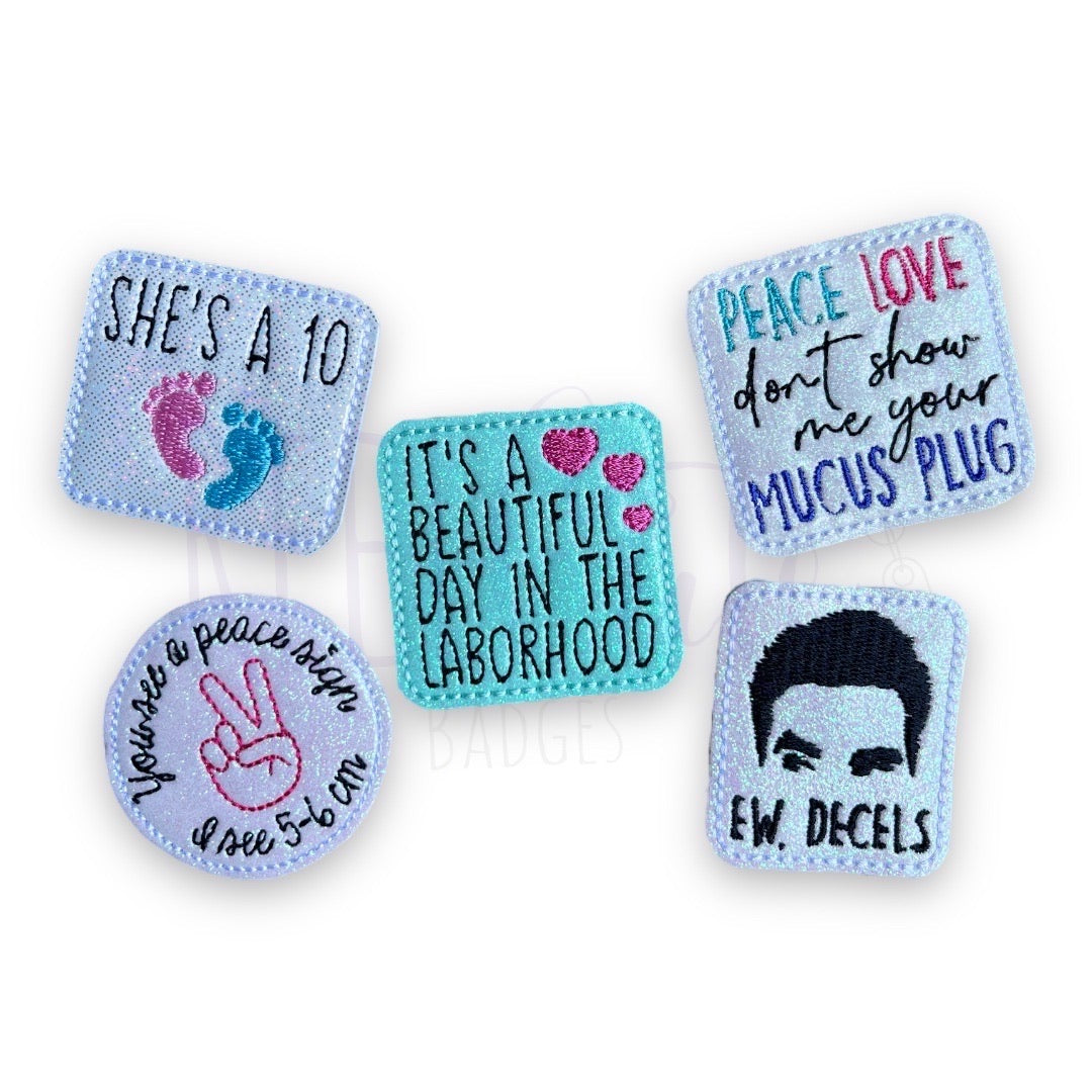 It's a Beautiful Day in the Laborhood – Reel Cute Badges