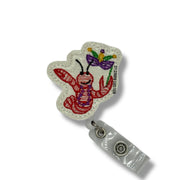 Crawfish Holding Mardi Gras Mask