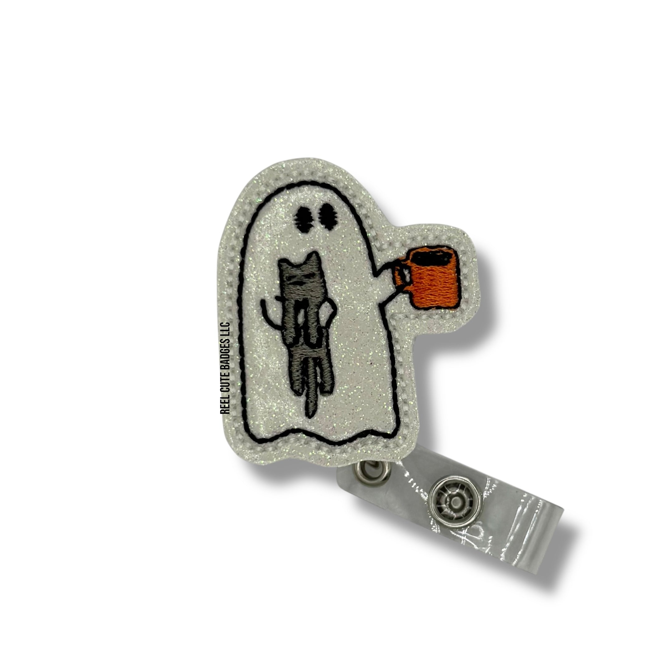 Ghost Holding Cat & Coffee