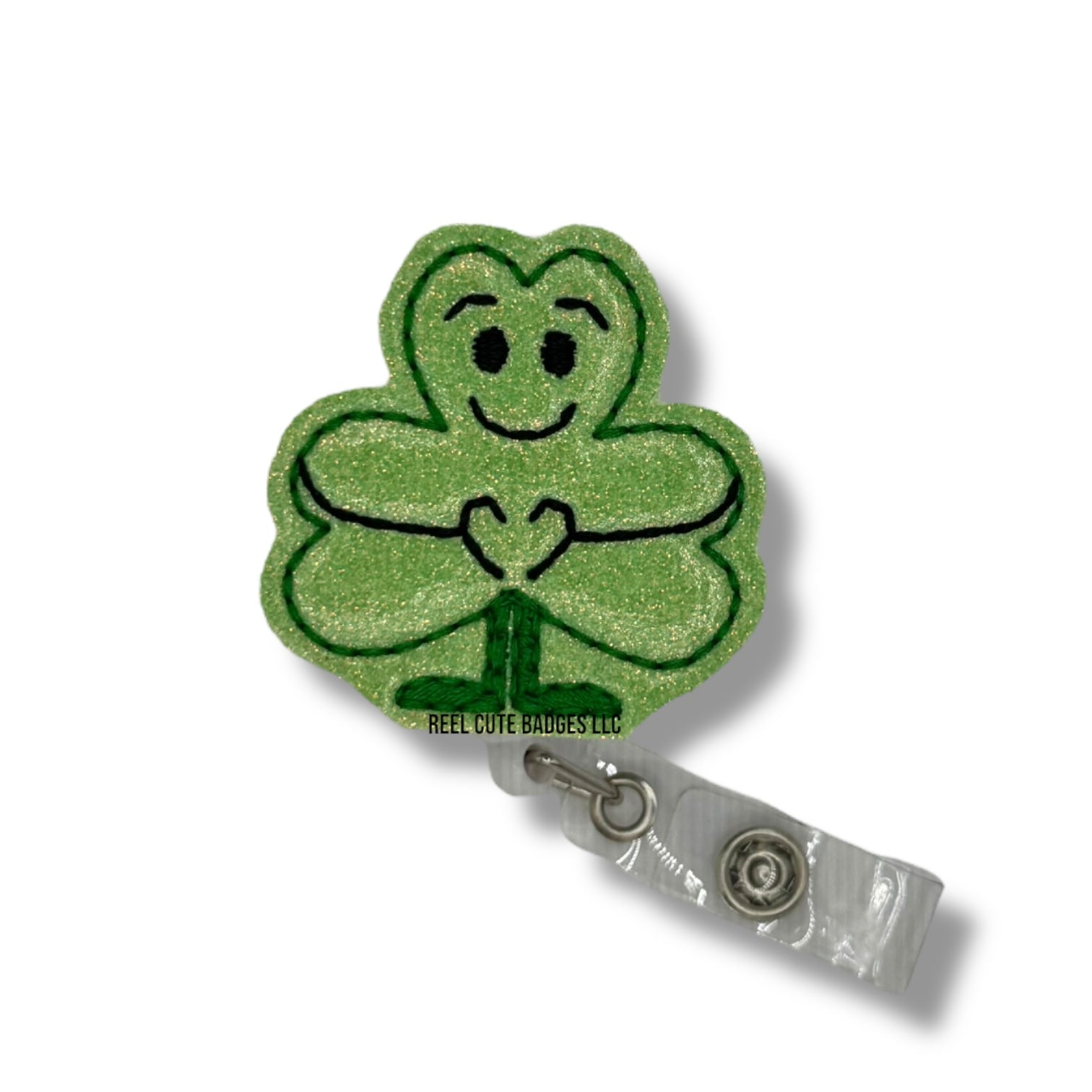 Shamrock with Hand Heart