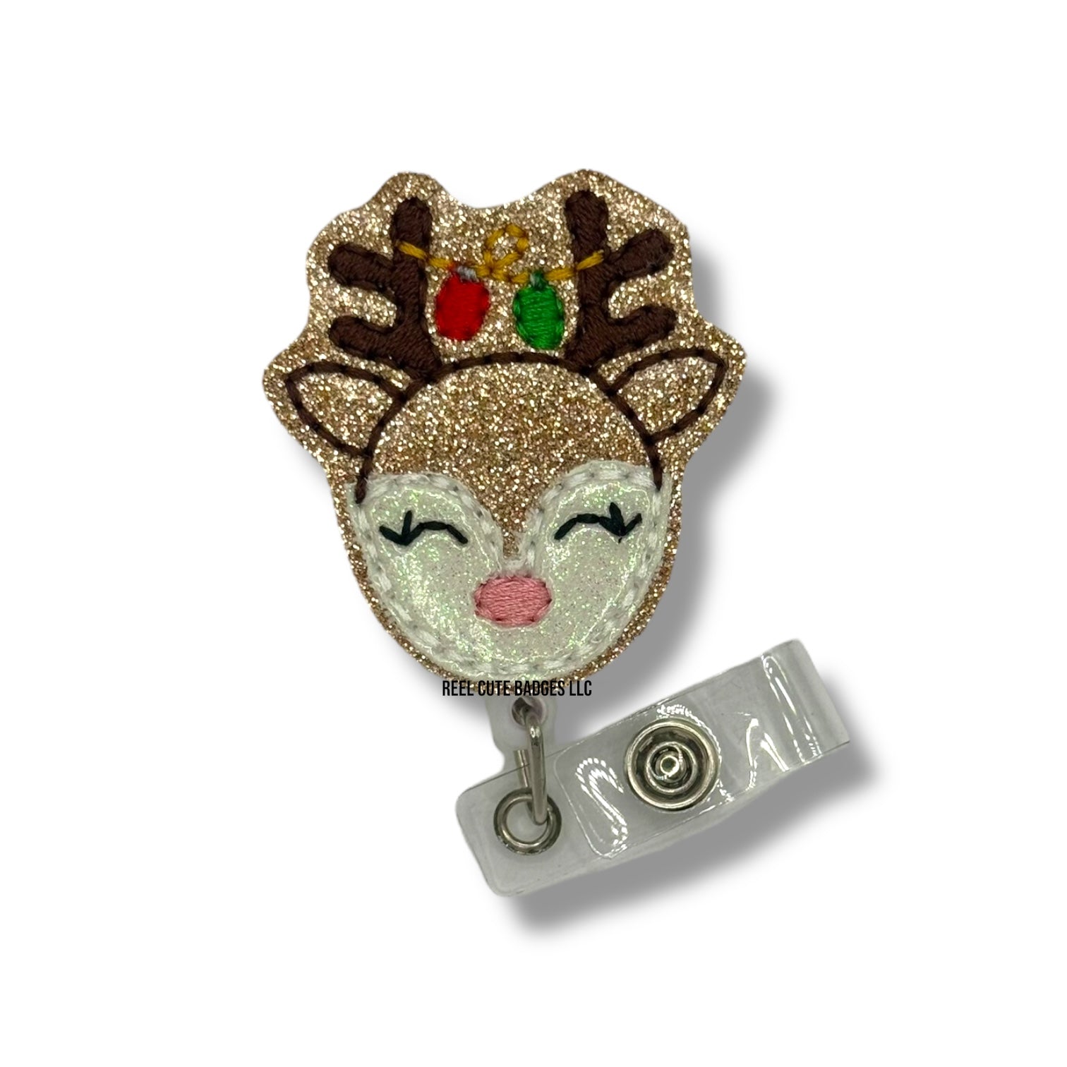 Reindeer Girl with Lights