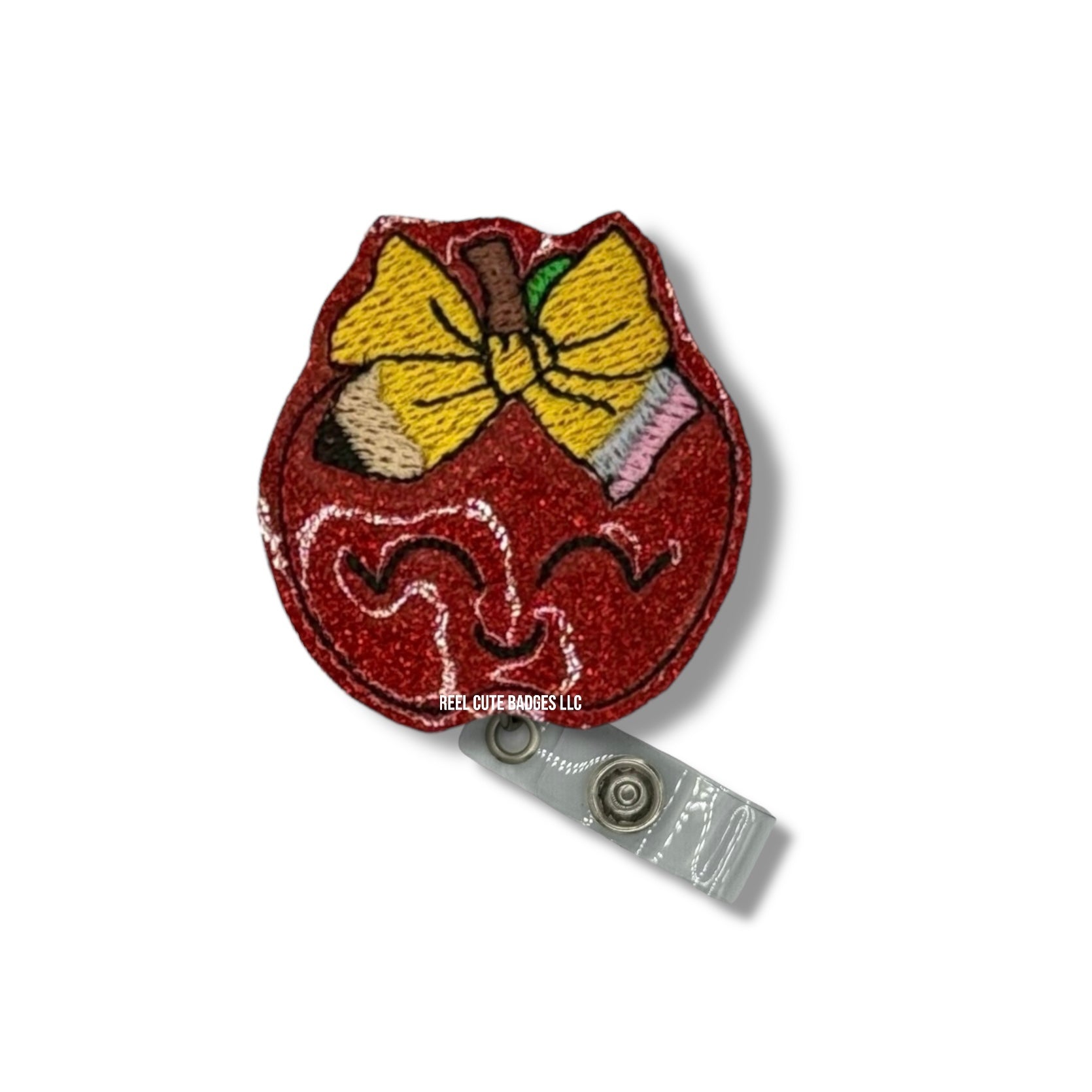 Apple with Pencil Bow