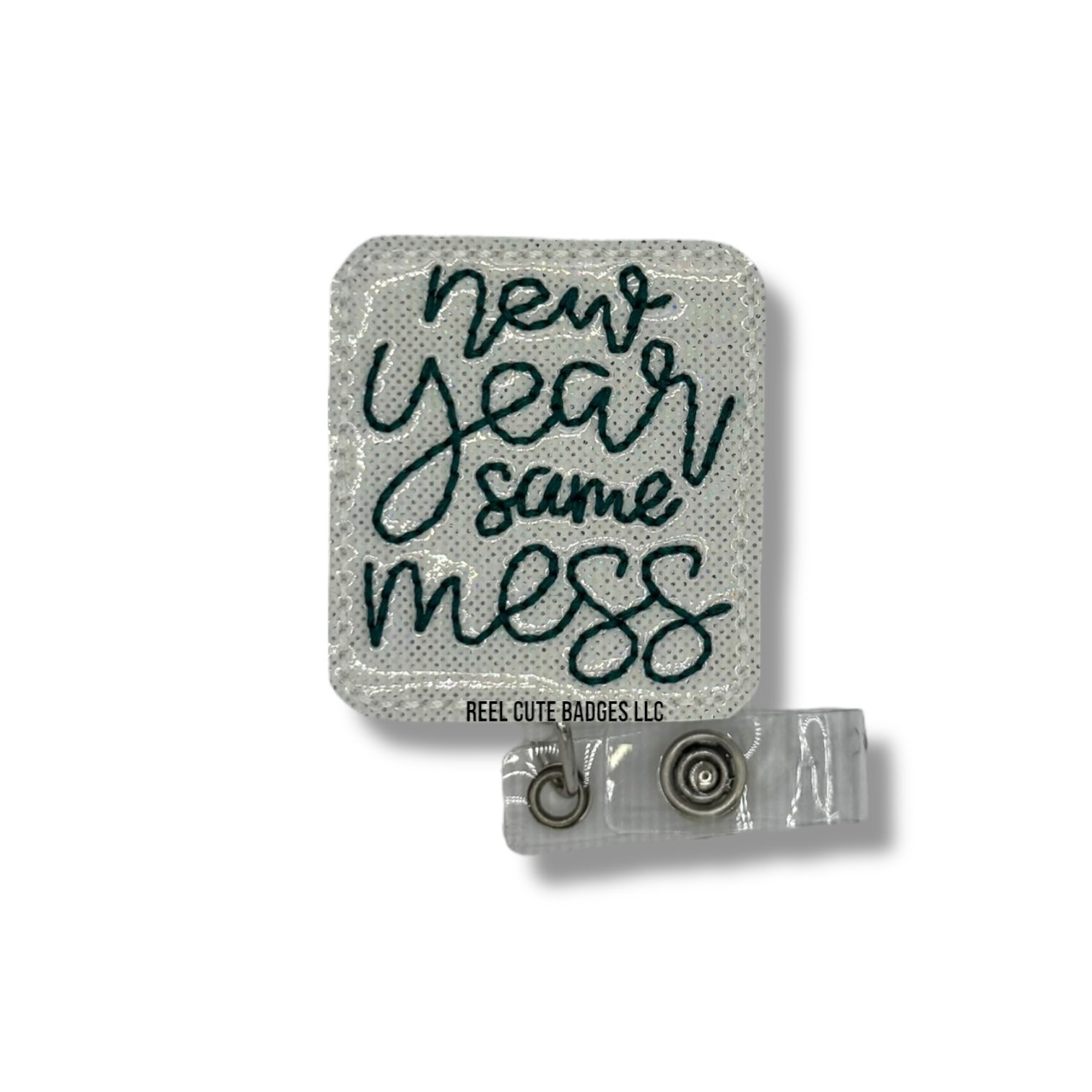 New Year Same Mess (White/Dark Teal)
