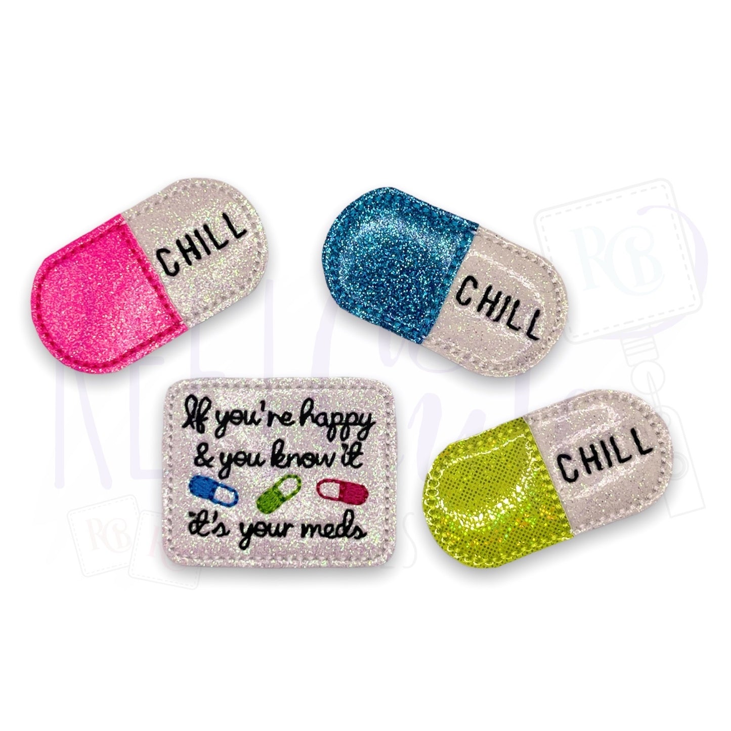 Take a Chill Pill – Reel Cute Badges
